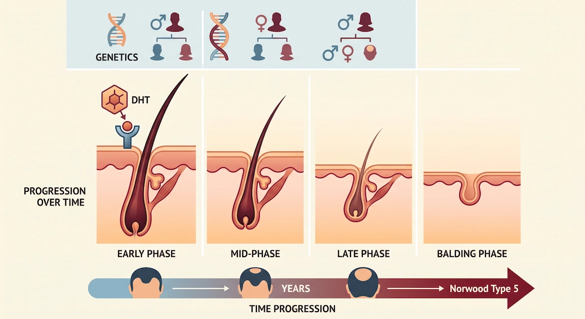 Norwood Type 5 Hair Loss: What This Stage Means for Your Treatment Options 3 Norwood Type 5 How Likely Is Further Progression