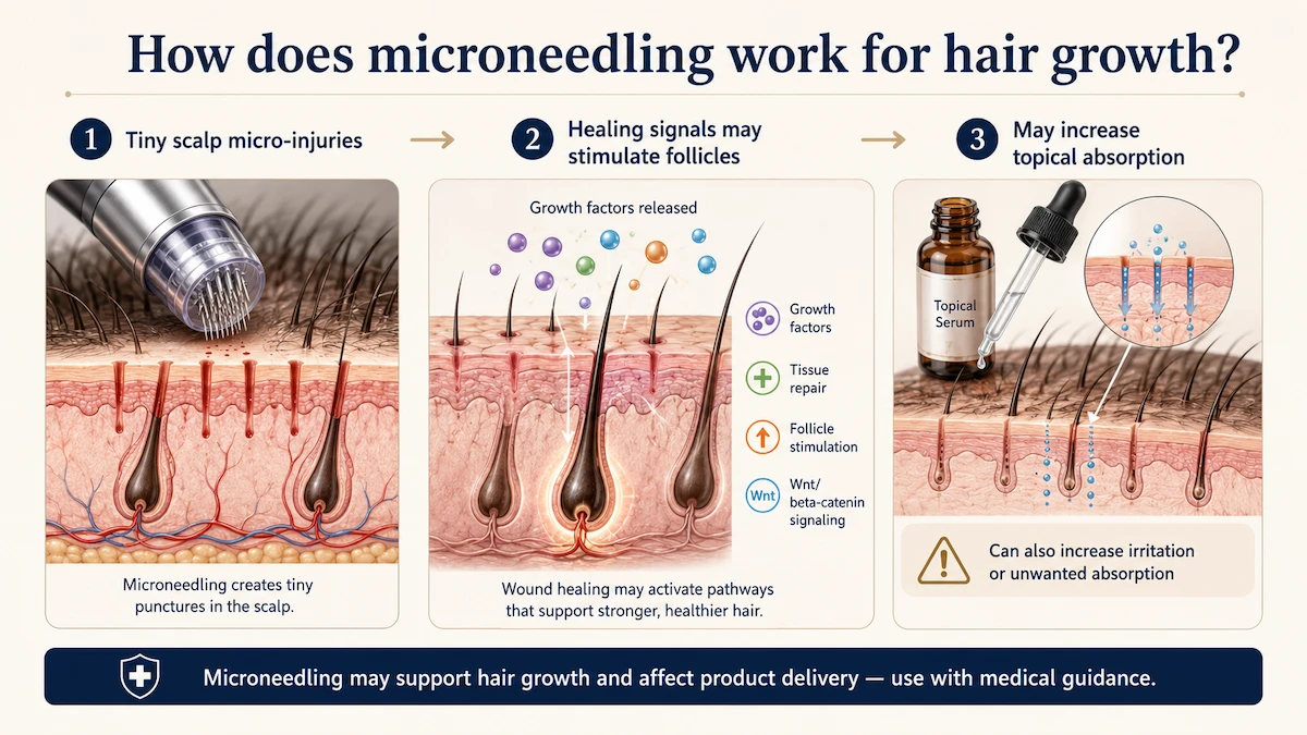 Derma Rollers for Hair Growth: Does Microneedling Actually Work? 1 How does microneedling work for hair growth