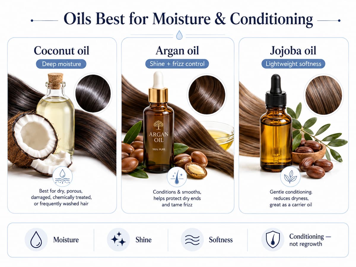 The Best Oils for Hair, Ranked by What They Actually Do 2 Oils best for moisture and conditioning
