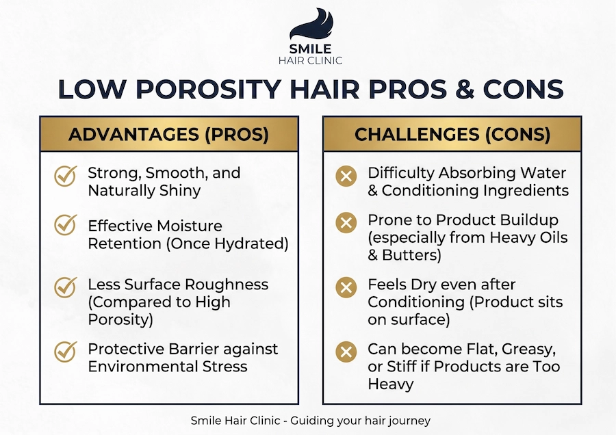 Pros and cons of low porosity hair