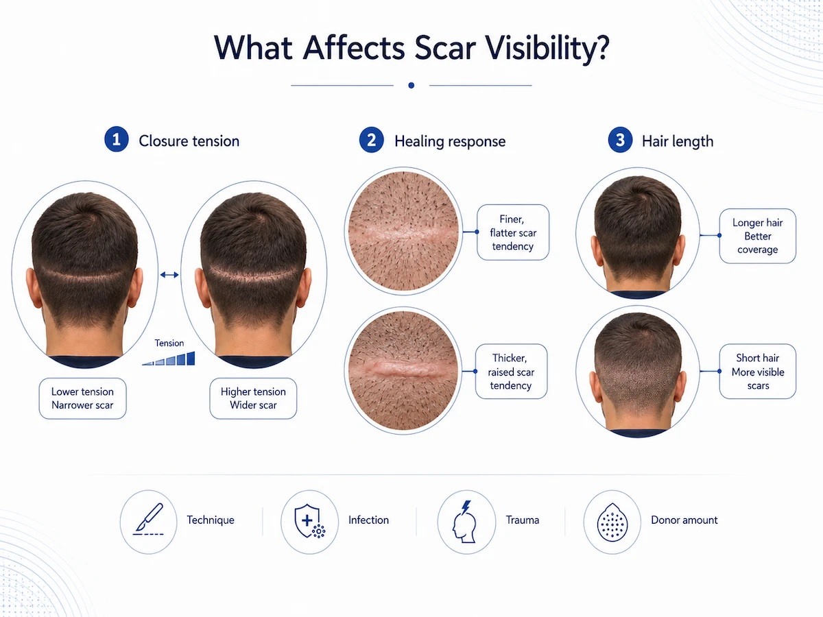 Hair Transplant Scars: What to Expect and How to Minimize Them 2 What affects how visible a scar becomes