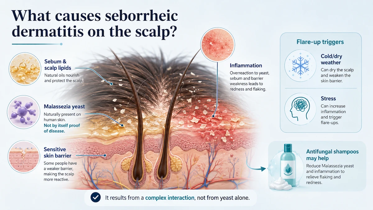 Best Treatments for Seborrheic Dermatitis on the Scalp 1 What causes seborrheic dermatitis on the scalp