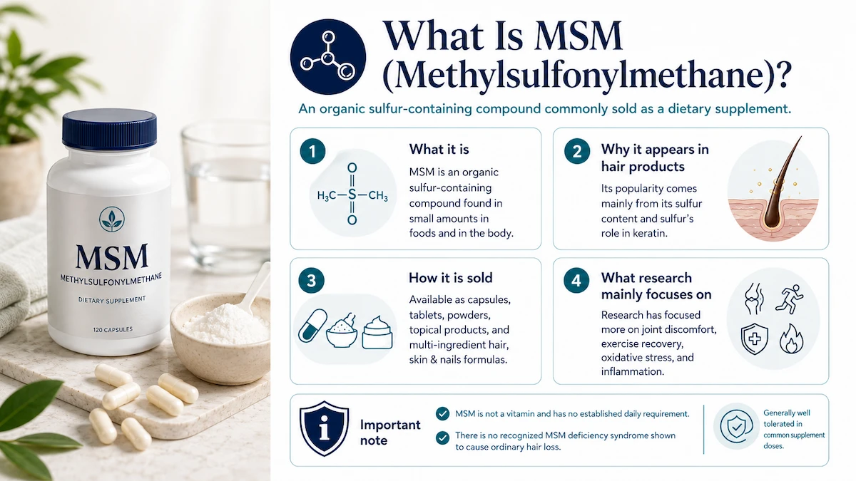 MSM for Hair Growth, Does It Actually Work? 1 What is MSM (methylsulfonylmethane)