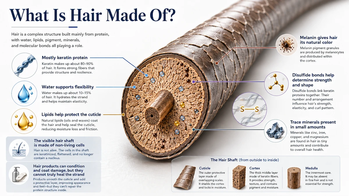 What is hair made of