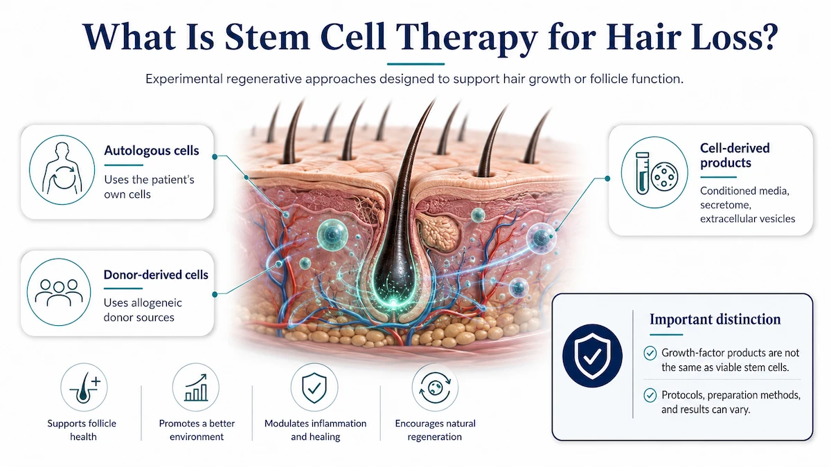 Stem Cell Therapy for Hair Loss, What It Is and How It Works 1 What is stem cell therapy for hair loss