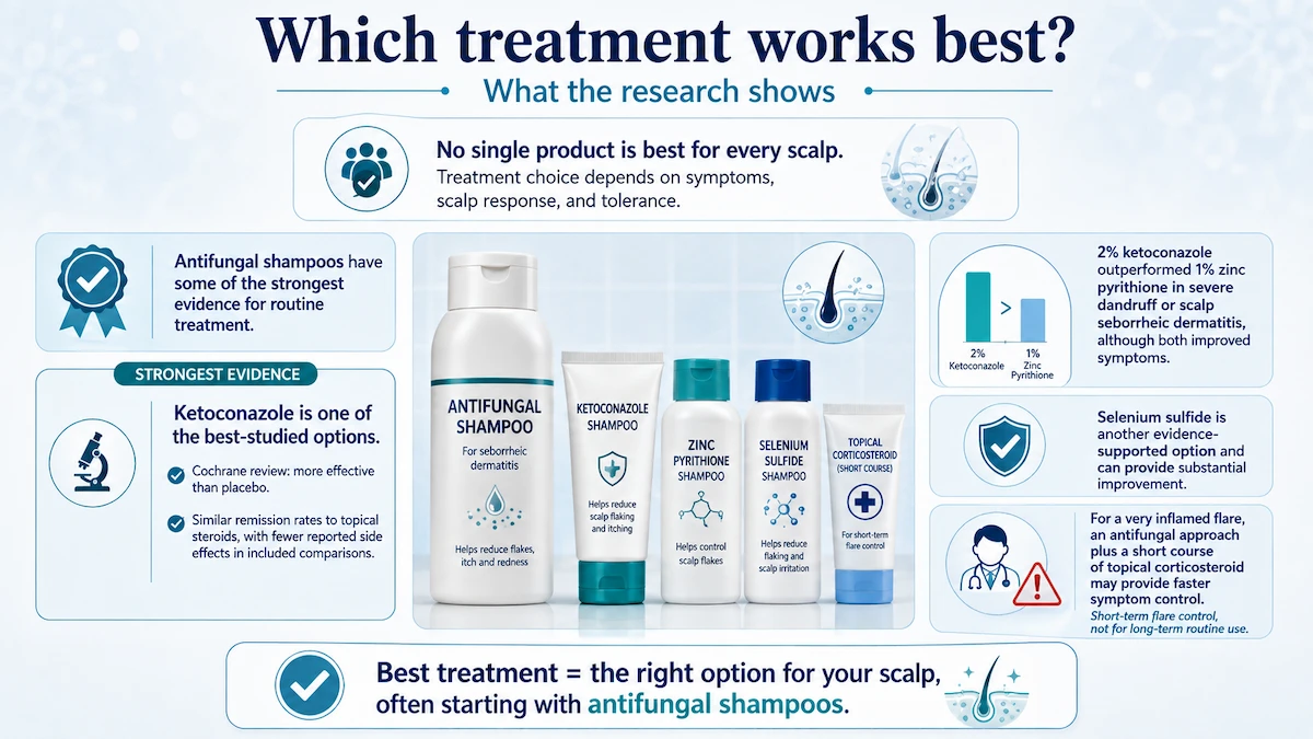 Best Treatments for Seborrheic Dermatitis on the Scalp 3 Which treatment works best, what the research shows